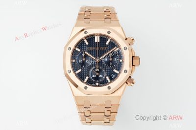 APS Factory Audemars Piguet Royal Oak 41mm Calibre 4401 Movement Dark Blue Face RG Band Watch